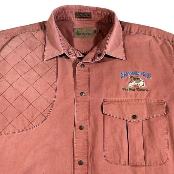Browning Other - Browning Vintage Shirt Mens Extra Large XL GRAPHIC Duck Padded Shooting Hunting